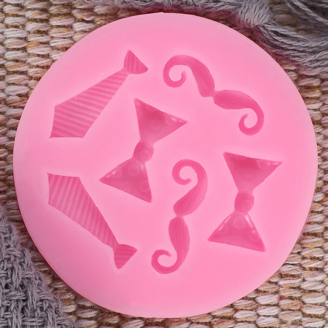 Szilikon Torta Formák Fiúk Férfi Bajusz Kötés Íjak Diy Cupcake Polimer Agyag Fondant Sütőszeres Szerszámok - Image 5