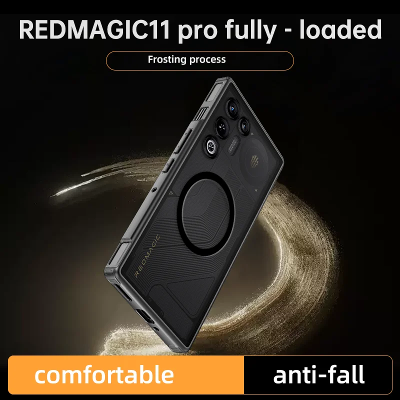 Translucent Shockproof Phone Case with Matte Frame and Magnetic Wireless Charging Back Cover