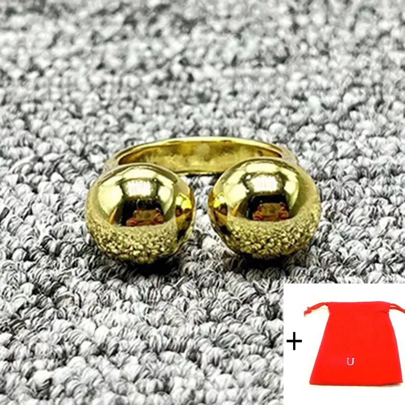 Best Sellers2022 New Fit Trendy Plated 925 Silver 14K Yellow Gold Charm Ring Niche Jewelry Gift
