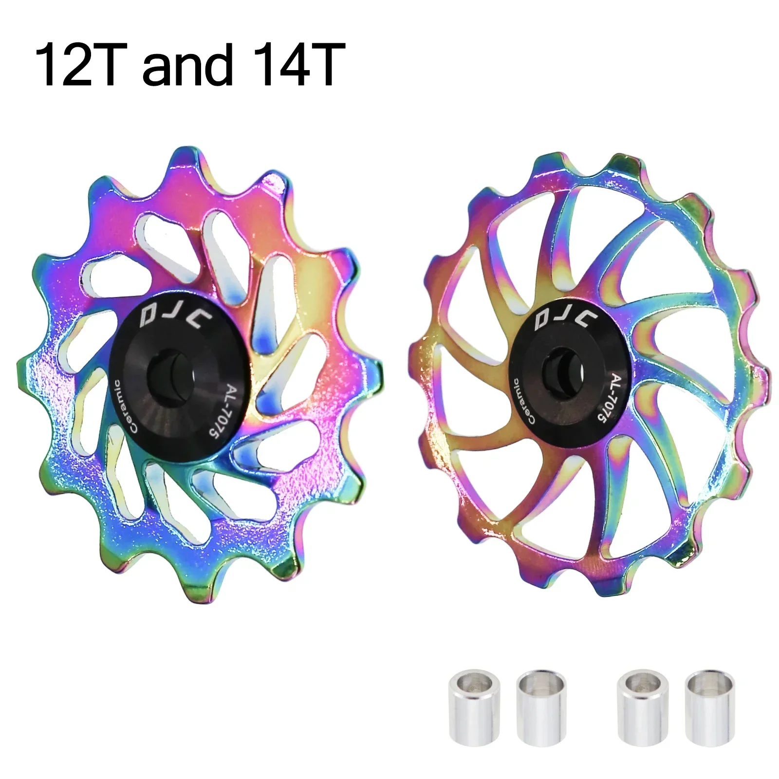 DJC Bike Pulley Wheel 7-12s Ceramic Bearing Oilslick 11T 12T