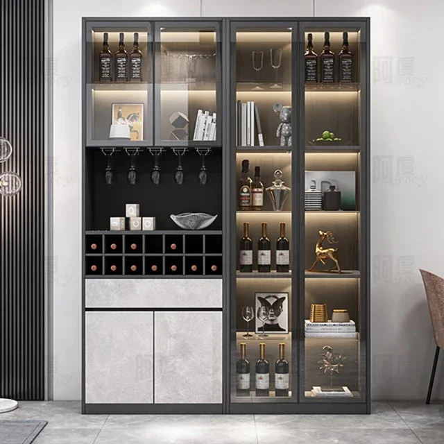 Walk In Wine Cabinet Stainless Steel Glass Door Wine Cabinet