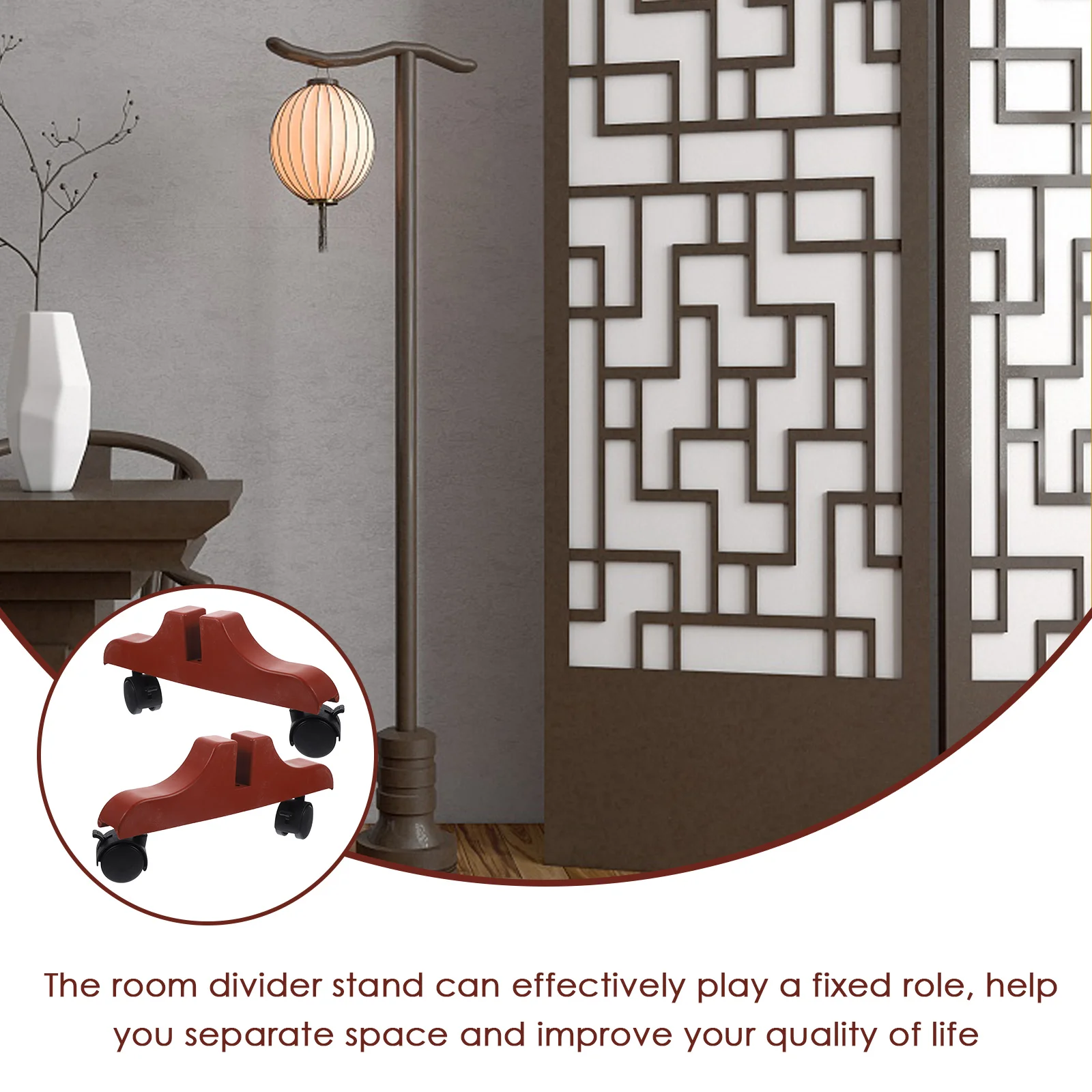 Screen Mobile Base Removable Office Divider Roller Room Partition Support Bases Wheels Stand Wear-resistant Bracket Dividers room divider screen desk partition screen
