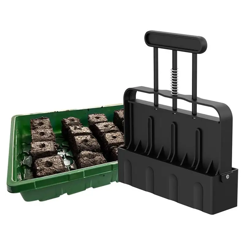 Handheld Seedling Soil Blocker Soil Block Maker for Garden Prep Seedling Production Base Block Making Reusable Hand Tool handheld planting tool