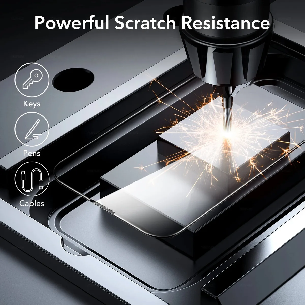 1-3Pcs Speaker Dust Filter Tempered Glass For iPhone 16 15 14 13 12 mini 11 Pro Max X Xs XR SE 8 Plus Dustproof Screen Protector — view 4