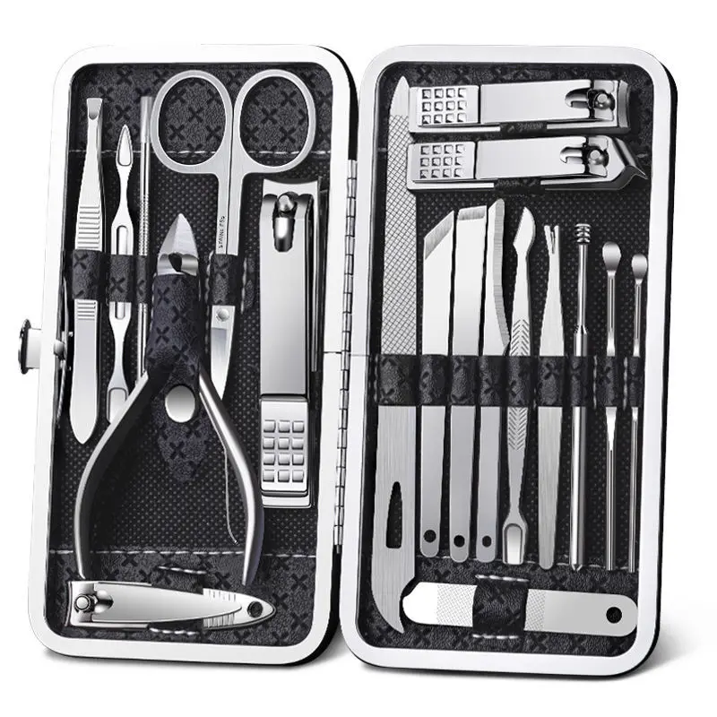 Nail Clipper Sets Manicure Cutters Household Stainless Steel Earpick Earpick Pedicure Toe Nail Scissors Tools 8/9/11/12/16/19Pcs nail clipper set nail care kit nail scissors set nail clippers manicure pedicure kit manicure set manicure sets manicure nail clipper set nail clippers kit