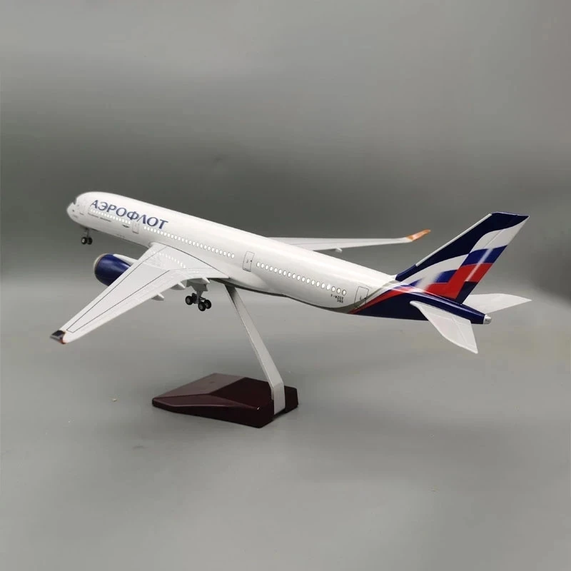 

47CM 1/142 Scale Aircraft Airbus A350 Aeroflot Airplane Model Samolotu Toy Airplane Toys for Kids Miniature Metal Plane Klm Boys