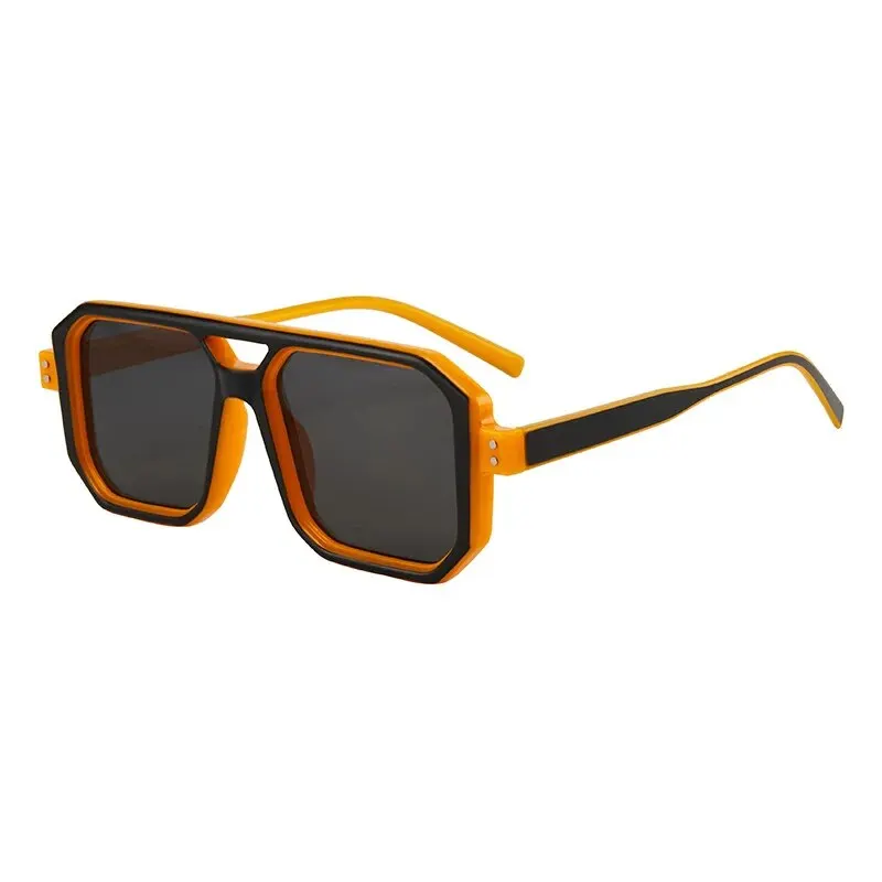 Lässige Sonnenbrille mit doppeltem Träger und Vollrahmen für Männer und Frauen, UV-beständige Sonnenbrille UV400