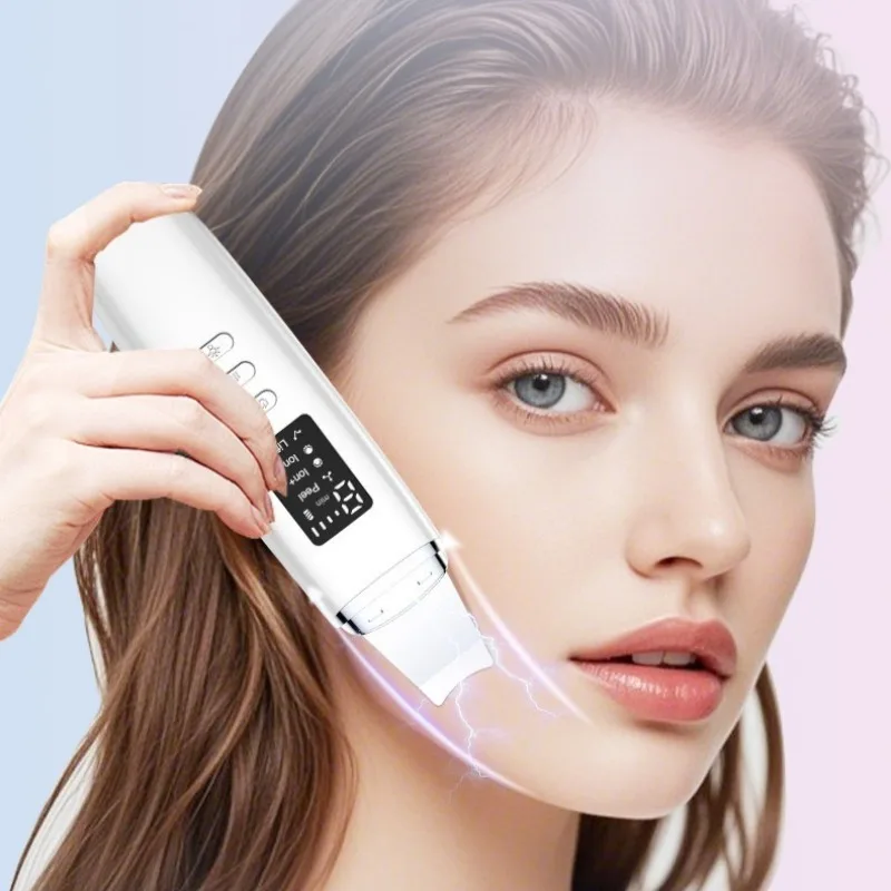 Ultrasonic Facial Cleaning Equipment Facial Ultrasonic Spatula Face Care Exfoliating Scrubber Aesthetics Black Dots Remover view 3