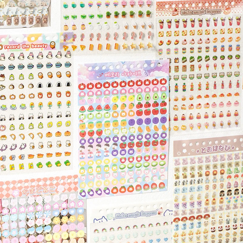 Cute Mini Decorative Stickers for Scrapbooking and DIY Projects - 18 Sheets