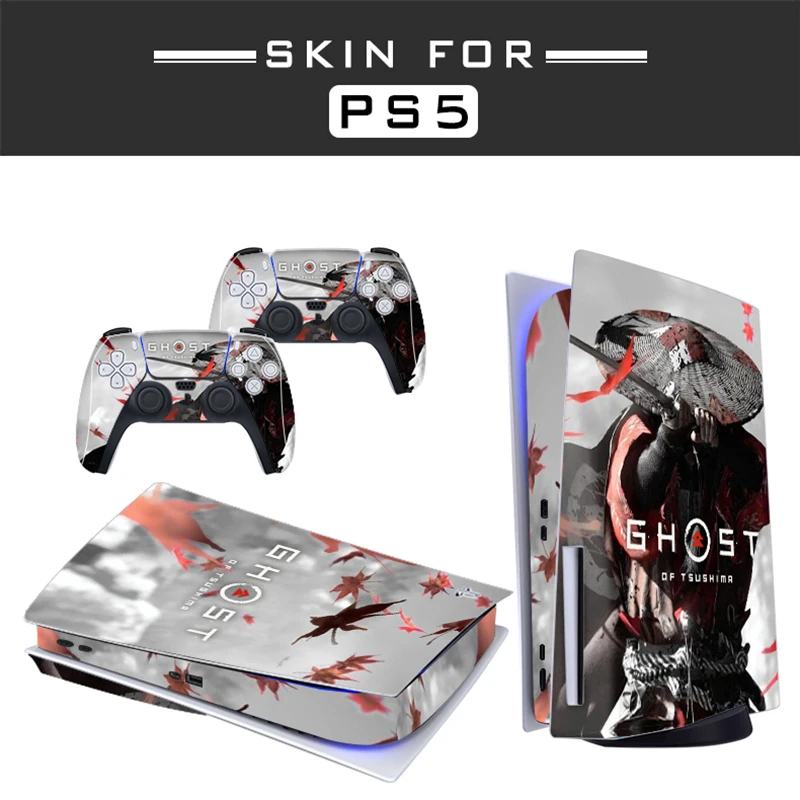 

for Ghost of Tsushima PS5 Standard Disc Edition Skin Sticker Decal Cover for PlayStation 5 Console & Controller PS5 Skin Sticker