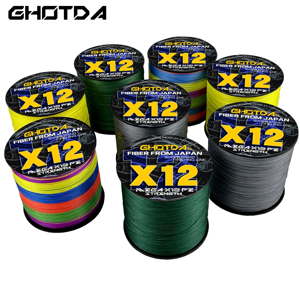 

Ghotda Fishing Season Fishing Line 1000M 12 Strands Sensitive Sensing Long Shot Line PE Main Line
