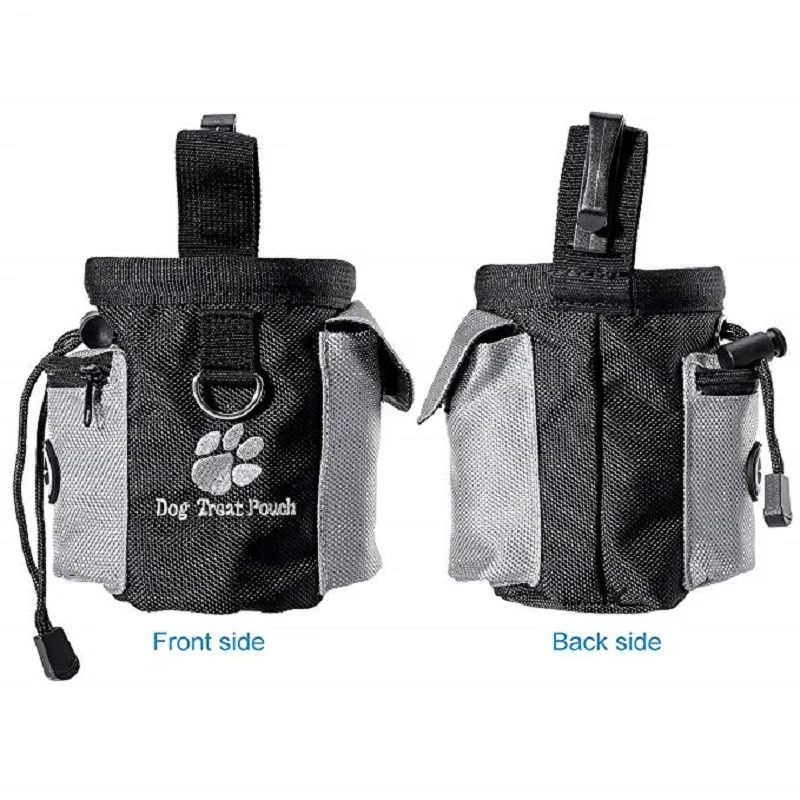 Dog Treat Bag Portable Dog Treat Bag Outdoor Dog Treat Pouch Training Feeding Bag Large Capacity Pet Trainer Waist Supplies