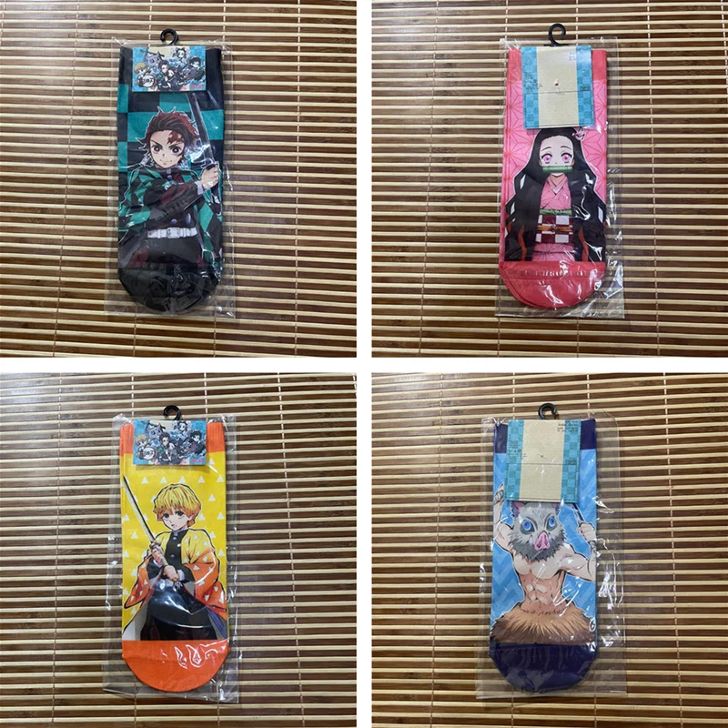 Anime Demon Socks Kamado Tanjirou Nezuko Agatsuma Zenitsu Accessories Creative Cartoon Adult Printed Slayer Socks Gift anime socks
