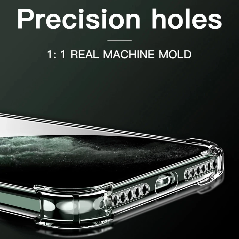 iPhone Case Shockproof Silicone Clear Phone Case for iPhone 11 12 13 14 15 16 Pro Max 15 Plus 12 Mini X XS XR 16E