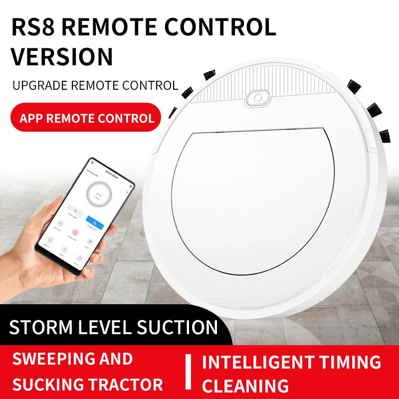 RS8 Robot Vacuum Cleaner APP Intelligent Control Wireless Household 3 In 1 Multifunctional | Бытовая техника