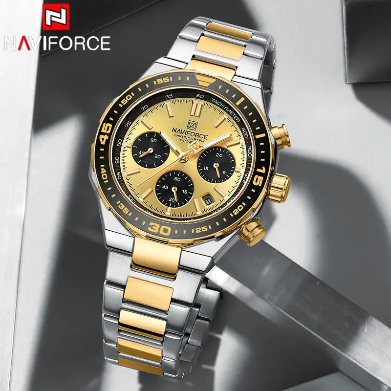 NAVIFORCE Men's Watches Quartz Fashion Business Classic Water Resistant ...