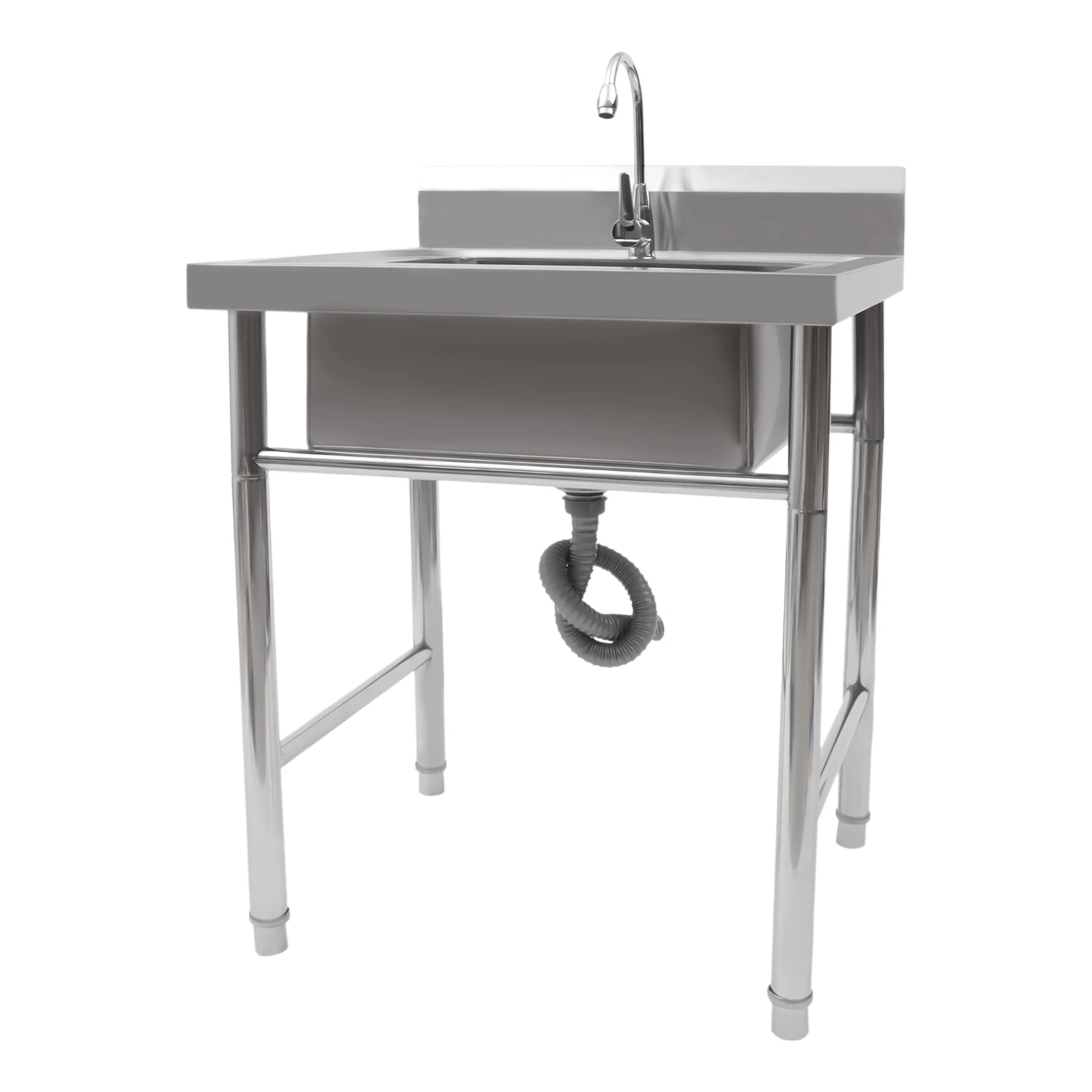 Commercial Stainless Steel Workbench with Sink Outdoor Sink Station Camping