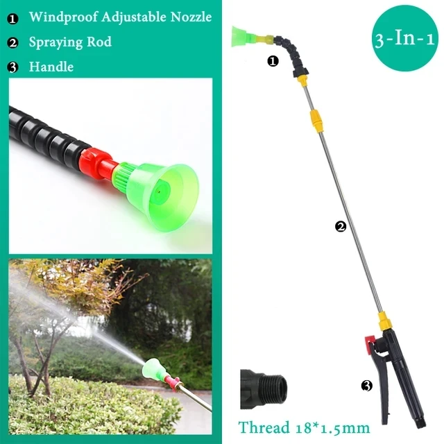 Versatile Retractable Electric Sprayer with Nozzle and Handle