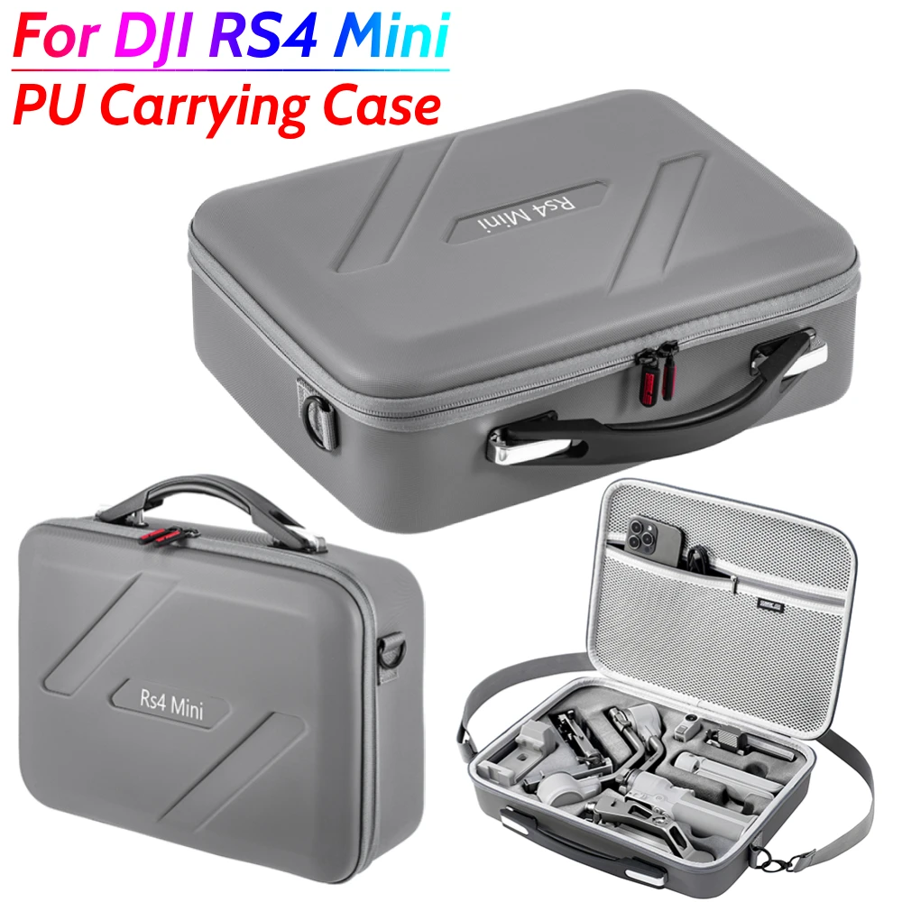 PU Portable Storage Bag Carrying Case For DJI RS4 Mini Splashproof Protective Travel Box Protective Case Stabilizer Accessories