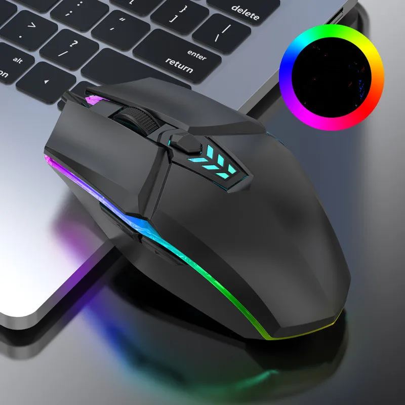 Wired Gaming Mouse 1600 DPI Optical 6 Button With RGB BackLight USB Mouse Mute Mice for Desktop Laptop Computer Gamer