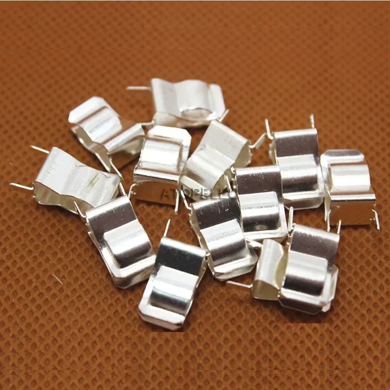 PCB Soldering Mount Fuse Holder Clip 5x20mm 6x30mm Tinned Brass 0.4mm Thickness 20pcs