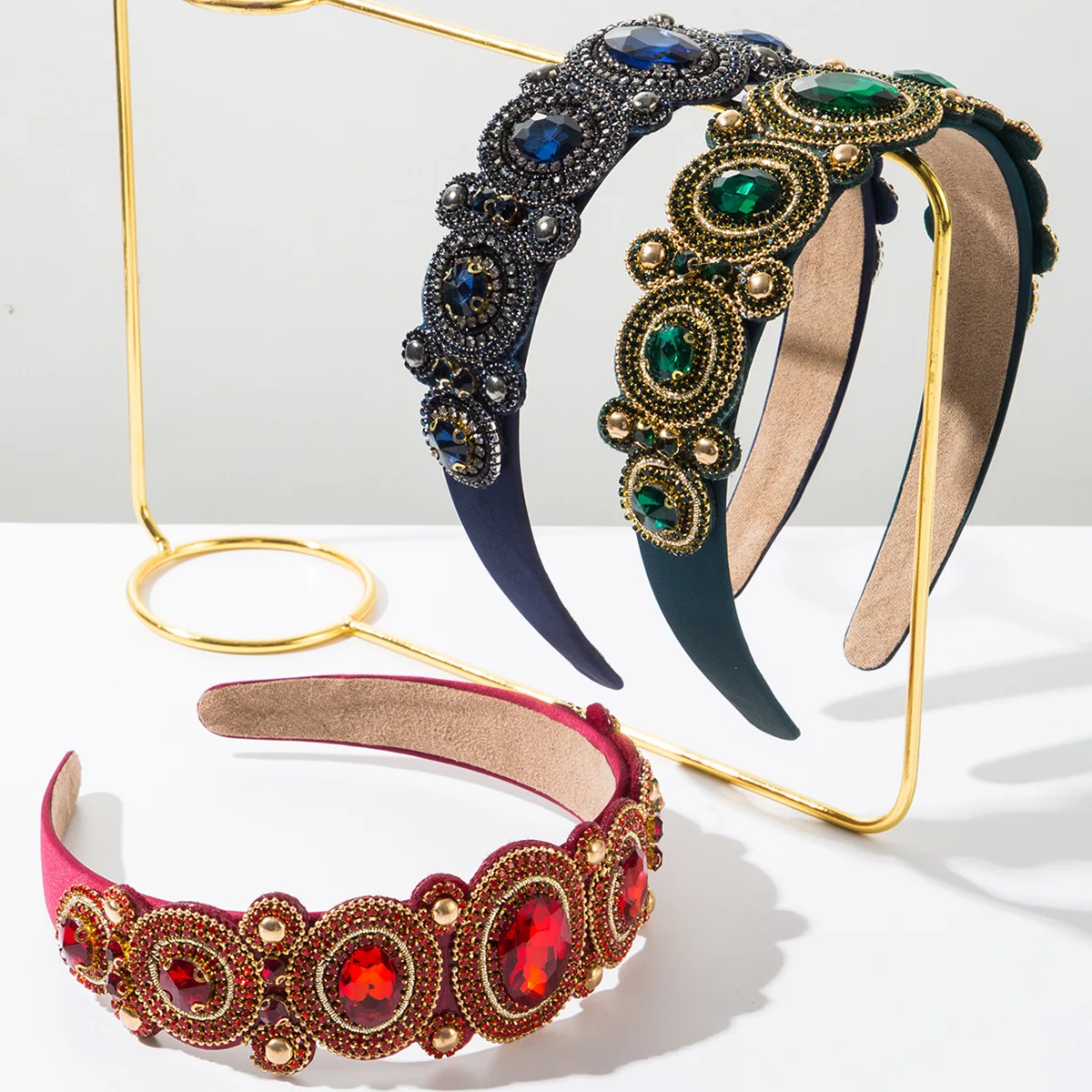 Europäische und amerikanische Barock Retro Schwerindustrie Licht Luxus Diamant Stirnband Damen Dinner Party Ball Haarschmuck