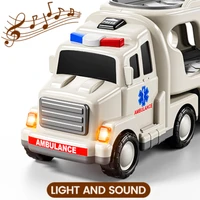 WizKidz Play Ambulance Toy Vehicle Truck With Light & Sound for Kids 3+ Years Old Emergency Rescue Police Fire Helicopter Gifts 2