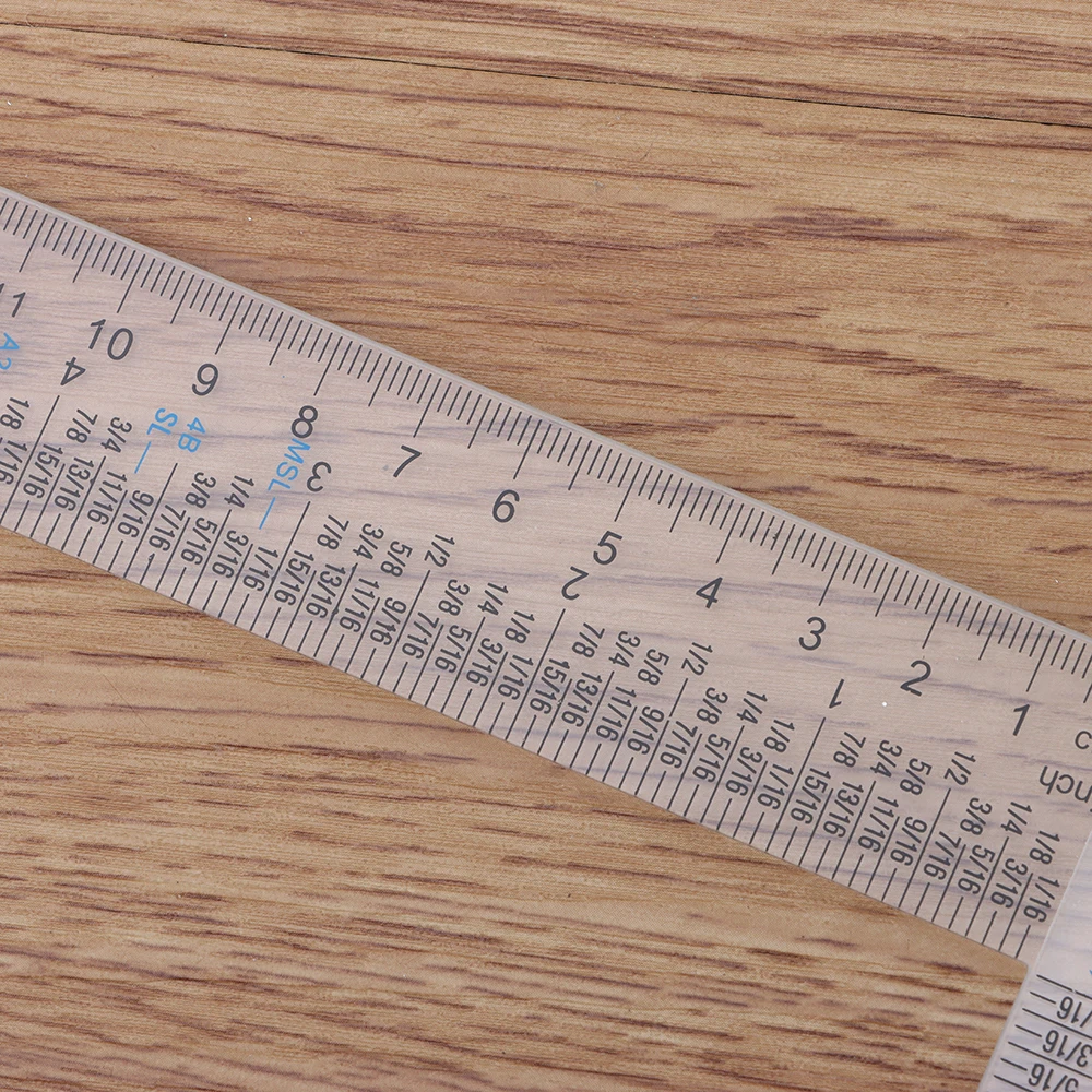 New 6" Clear Acrylic T-Square Ruler Inch Metric T-Square Transparent Measuring Scale Rule In Both Inches And Metric Measurements