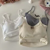 Crop Top en Dentelle pour Femme, Tricot en Y, Crop Top, Sexy, Slim, Doux, Dos aux 5