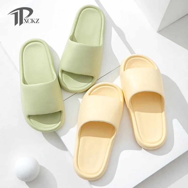 

Solid Color Thick-Soled Non-Slip Breathable Casual Home Indoor Couple Slippers