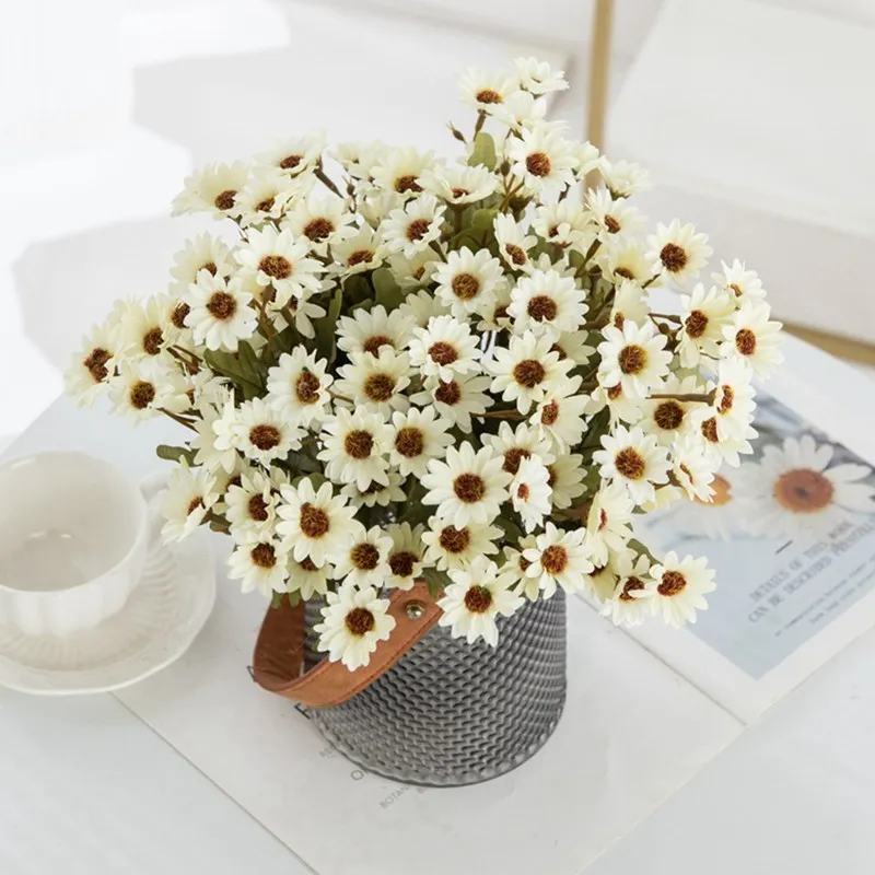 

Small Daisy Artificial Flowers For Wedding Home Christmas Decor Accessories Diy Flower Arrangement Accessories Bridal Bouquet