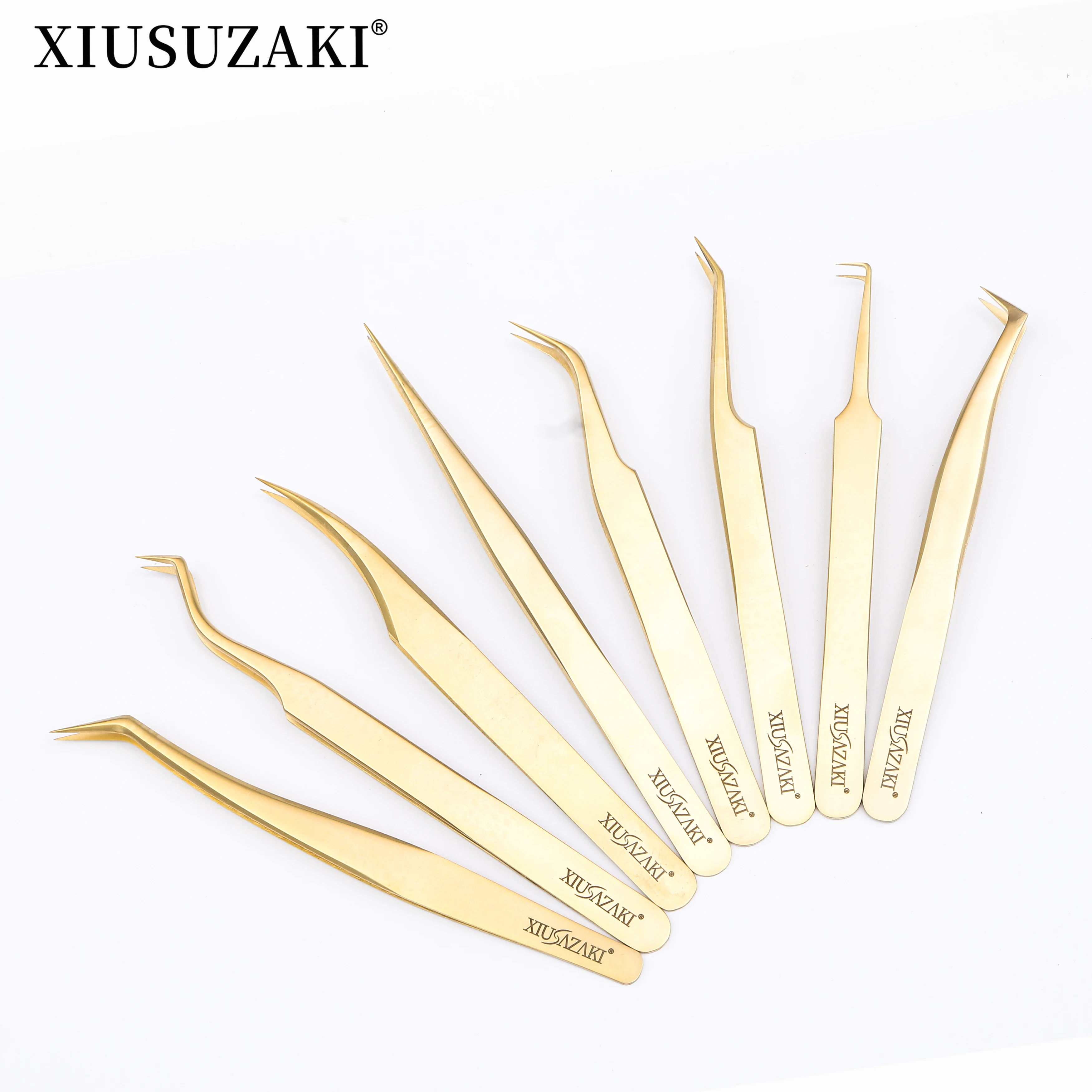 XIUSUZAKI Eyelashes Extensions Tweezers Makeup Tools High-precision Easy Fan Eyelashes Grafting for Volume Fans Makeup Tools 2