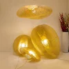 HandMade Vintage Bamboo Weaving LED Pendant Light Home Hanging Chandelier Lighting Living Room Kitchen Rattan Woven  Lamp 5
