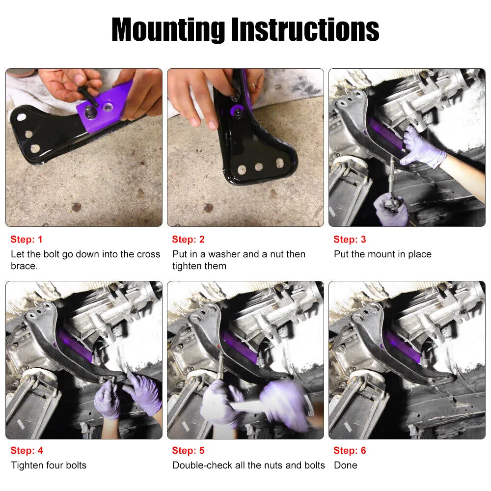 Engine Mount Bracket Polyurethane Engine Transmission Mount For 88-03 Nissan Silvia S13 S14 S15 180SX 200SX 240SX KA24 SR20