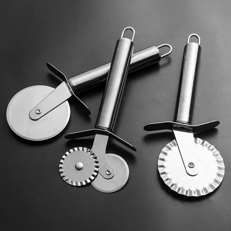 Stainless steel Pizza Cutter Pastry Roller Cutter Round Knife Pizza Shovel Baking Utensils