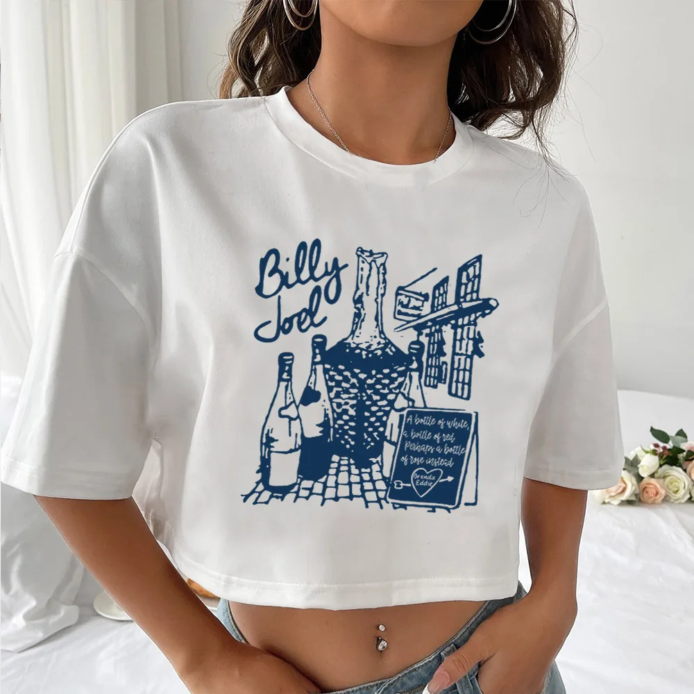 

Укороченные топы Билли джэль, повседневный топ с круглым вырезом и короткими рукавами, подарок для Билли джэла фана