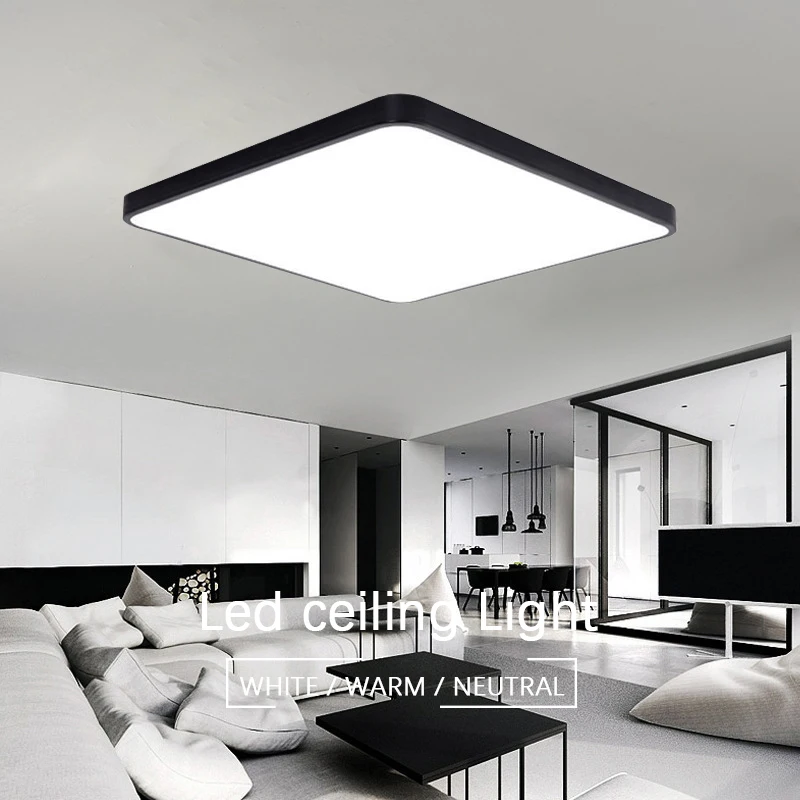 

Square LED Ceiling Lights Modern Ceiling Lamp Neutral/cold/warm White Remote Control Led Ceiling Light For Bedroom Livingroom