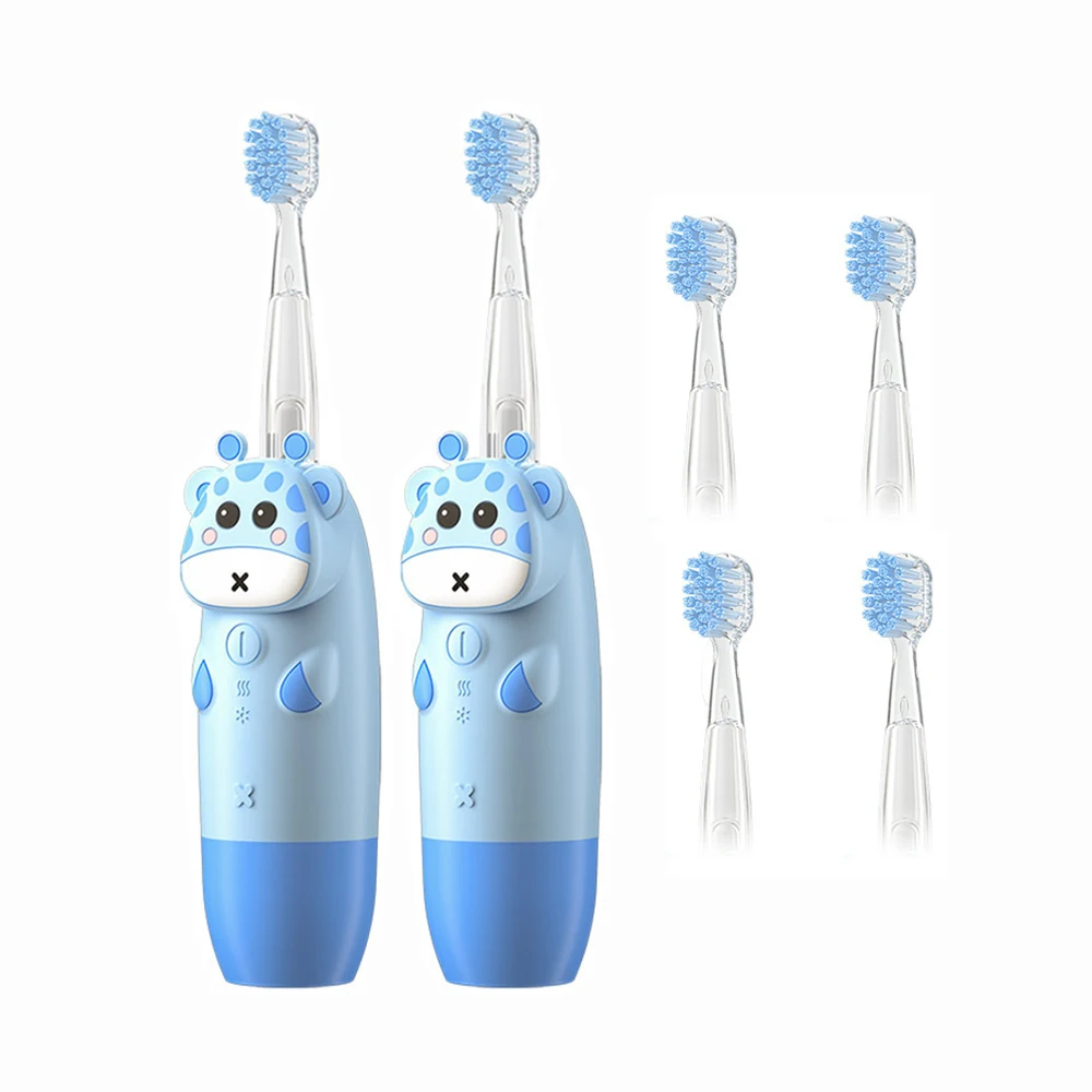 thumbnail image 1 of Cepillo de dientes eléctrico sónico para niños de 3 a 12 años, regalo, colorido, LED, lindo cepillo de dientes sónico para niños, temporizador inteligente, cabezales de cepillo, 1 of 5