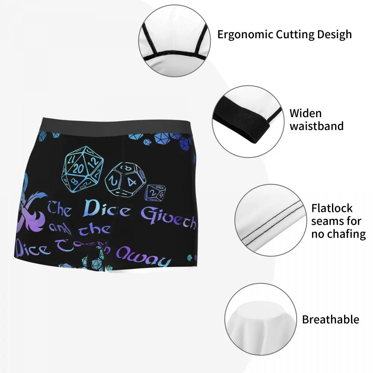 Dice Men Boxer Briefs Underpants DnD Game Highly Breathable Top Quality Sexy Shorts Gift Idea 5