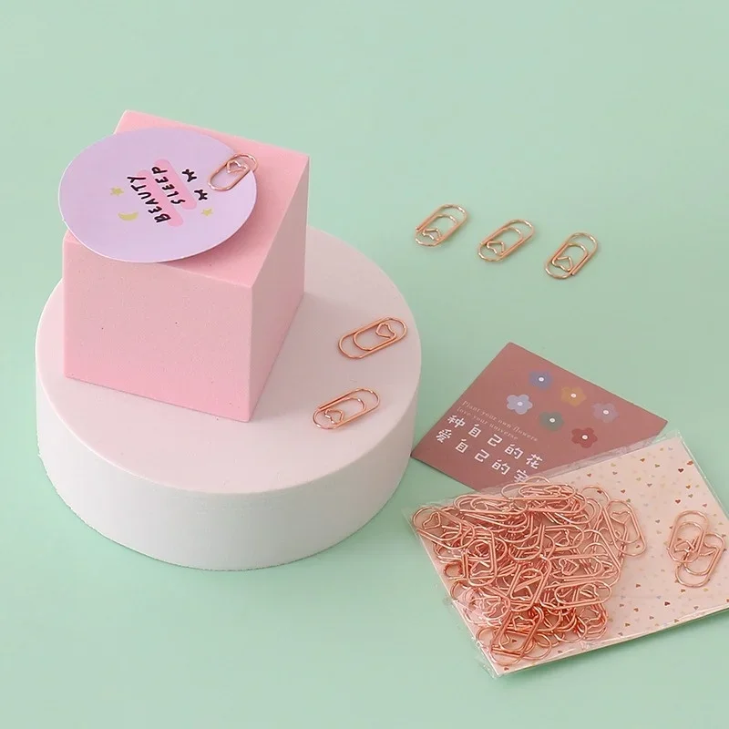 Mini Heart Clip Bookmark Binder Office Accessories Paper s Patchwork 50pcs /bag paper clips mini bookmark