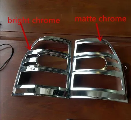 V97 Rear Lights Chrome or Black Frame for Pajero Tail Lamp Cover for Montero Warning Light Protector Shogun 2 Pieces