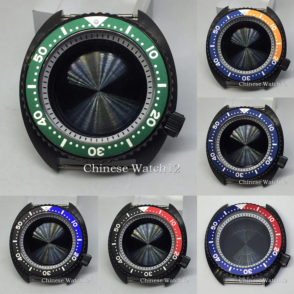 45Mm Nh35 Case Stainless Steel Watch Case Sapphire Glass Diving Watch Suitable For Seiko Nh35 Nh36 Movement S Dial