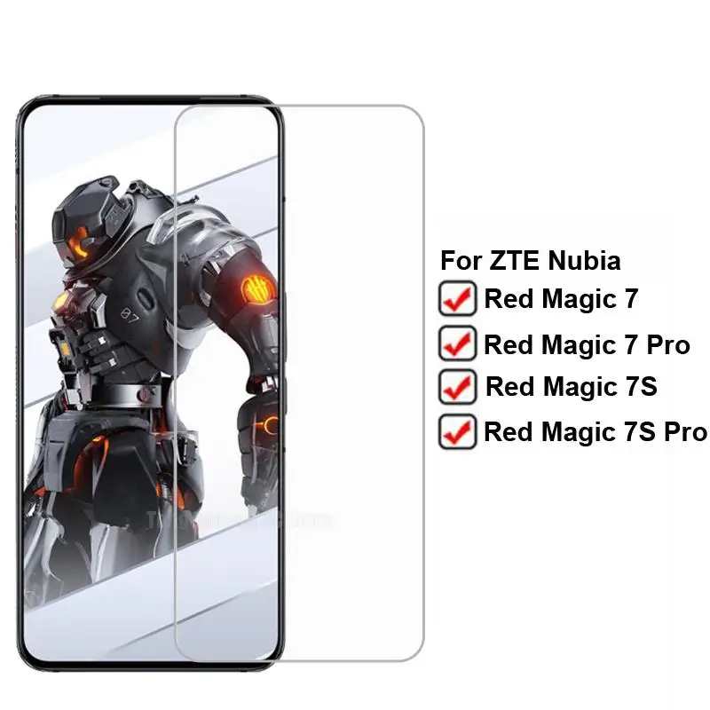 2-1 Pz Red Magic 7S Pro Vetro Temperato Per Zte Nubia Red Magic 7S Protezione Dello Schermo Per Nubia Red Magic 7 Pro Pelicula De Vidrio