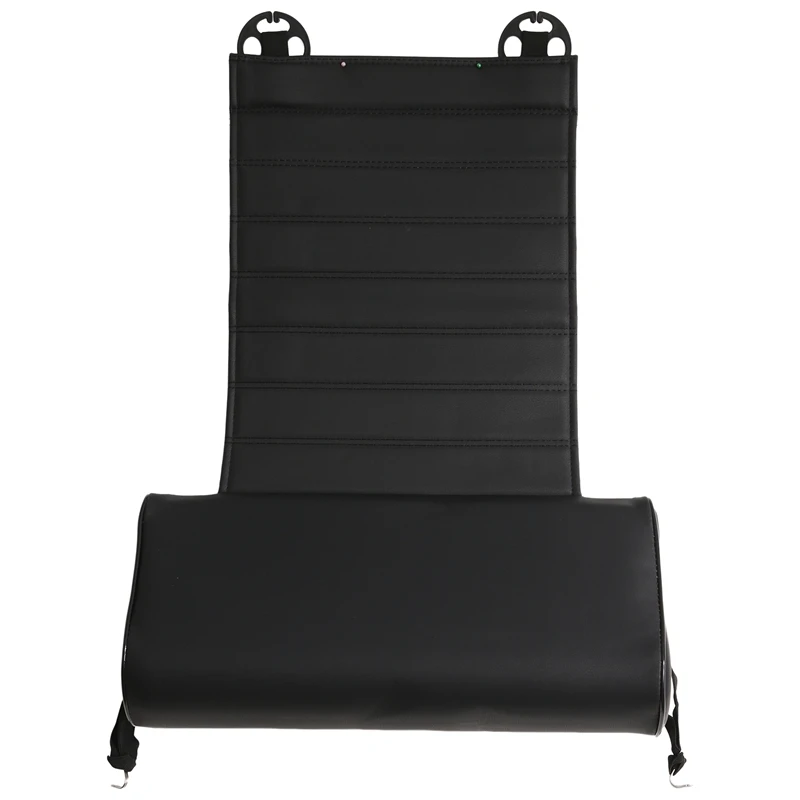 범용 카시트 가죽 다리 패드 지원 연장 매트, 부드러운 발 지지 다리 쿠션, 무릎 패드 메모리 블랙