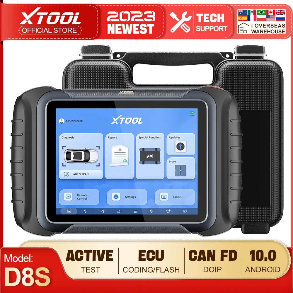 

XTOOL D8S Diagnostic Tools OBD2 Scanner Diagnost Auto Automotive Tool Car Scan Autoscanner Diagnosis Update Ver D7 D8