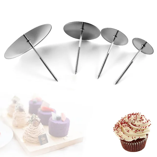 4 Db/Beállított Rozsdamentes Acél Csövek Köröm Barkács Csokoládé Krém Torta Fondant Dekorációs Virágátviteli Állványok Sütés Tészta Szerszámok - Image 2