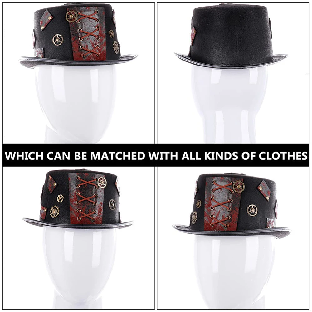 Party Hat Steampunk Gear Mini Hat Retro Hair Clip for Cosplay Party