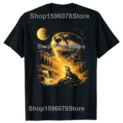 Vintage Otter Howling Meme 90s Inspired Graphic Tee - Unisex Loose Fit Short Sleeve - XS (BLACK)