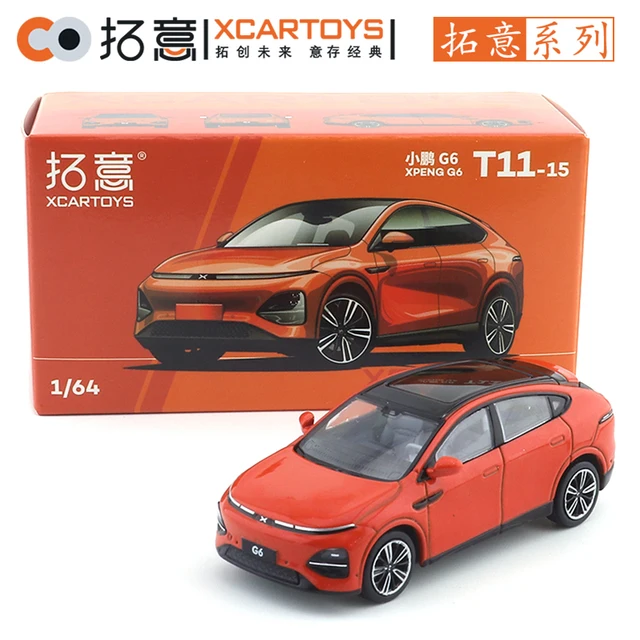 XCARTOYS 1/64 XPENG G6- Cloud Orange Car Alloy Toys Motor Vehicle Diecast Metal Model Kids Xmas Gift Toys for Boys 1