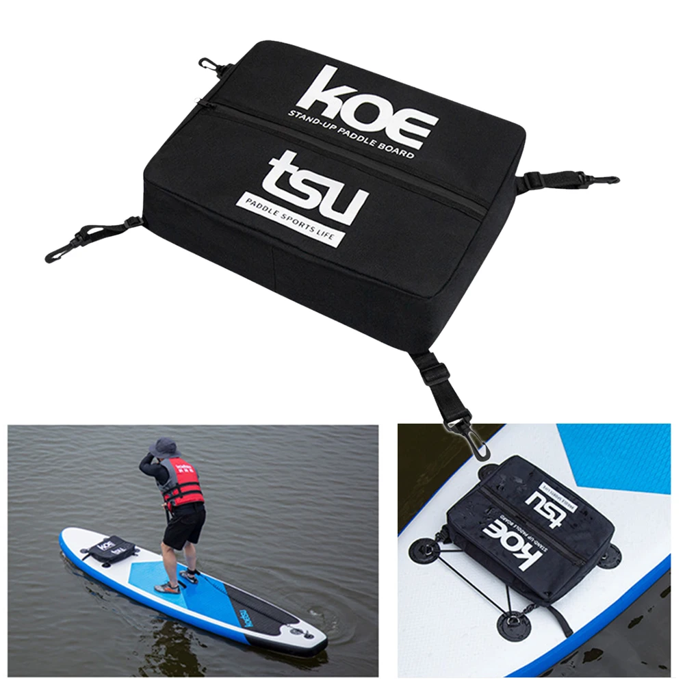 Storage Bag Paddle Board Bag 4-1pcs Oxford Kayak Paddle Board Deck Bag Sealed Zipper Stand Up Paddle Board Storage Bag With Fixing Buckle Kayak Accessories